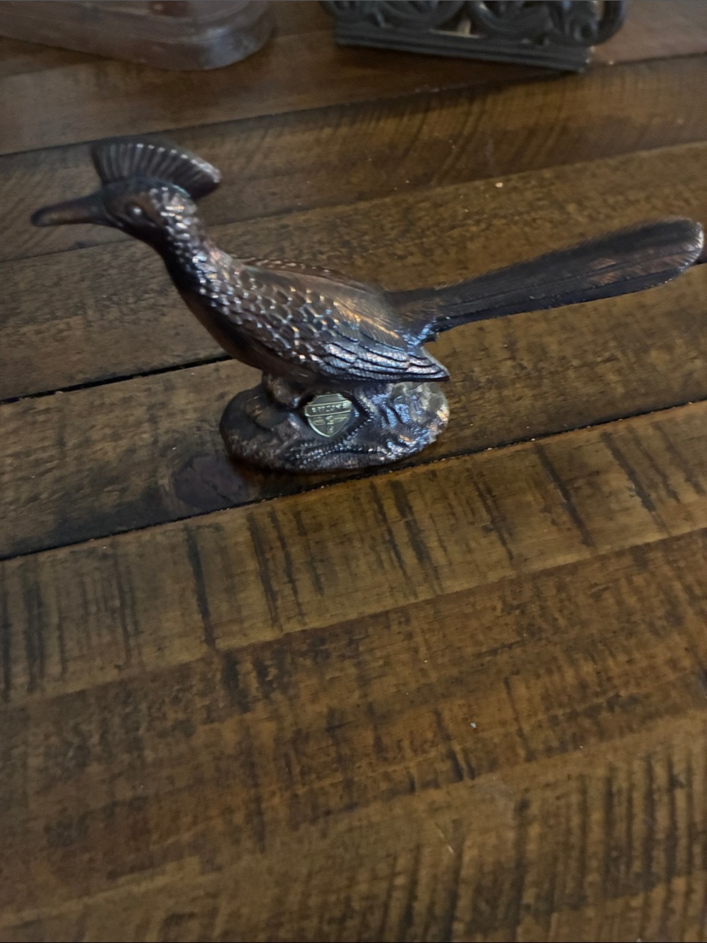 Bronze-Tone Roadrunner Bird Figurine for Birds & Decor